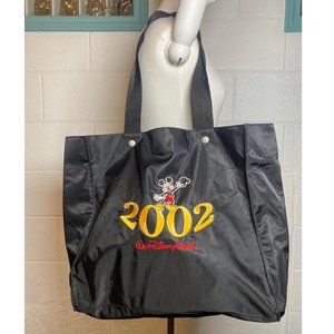 2002 Mickey Mouse Walt Disney World 3PC Bag Set Tote, Fanny Pack And CD Case